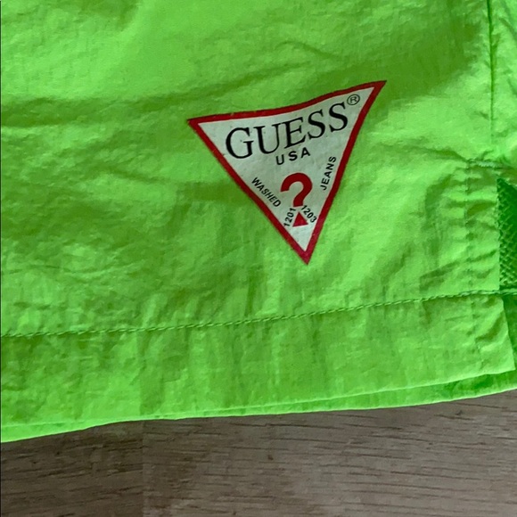 Guess- Neon Green Swim/Board Shorts - Picture 3 of 4